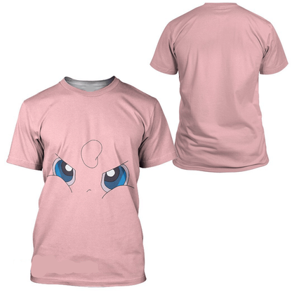 PKM Hoodie Jigglypuff PKM Cosplay T-shirt Sweatshirt Pink Unisex Adults New Release