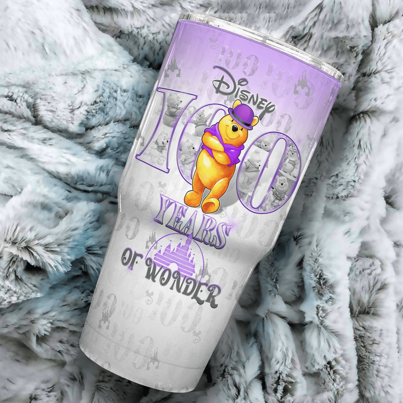 DN Tumbler Pooh DN 100 Years Of Wonder White Purple Tumbler Cups
