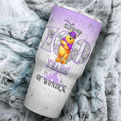 DN Tumbler Pooh DN 100 Years Of Wonder White Purple Tumbler Cups