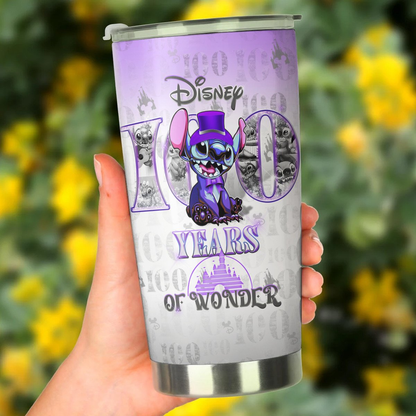 DN Tumbler Stitch DN 100 Years Of Wonder White Purple Tumbler Cups
