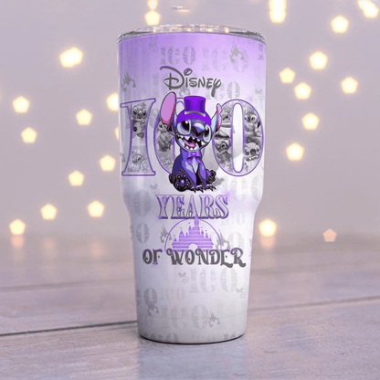 DN Tumbler Stitch DN 100 Years Of Wonder White Purple Tumbler Cups