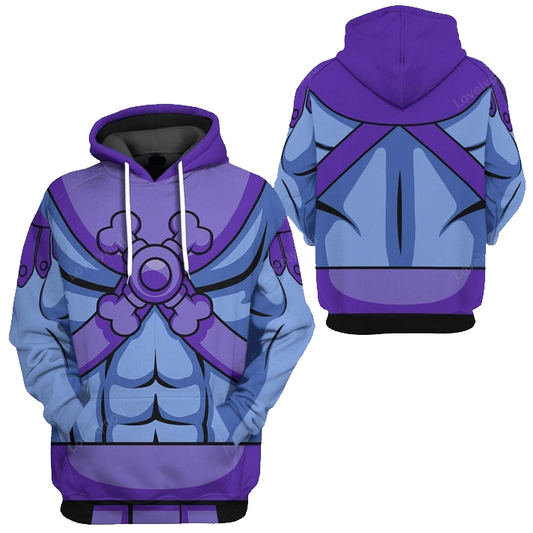 He-Man And The Masters Of The Universe Hoodie Master Of The Universe Skeletor Cartoon Custome T-shirt Blue Purple Unisex