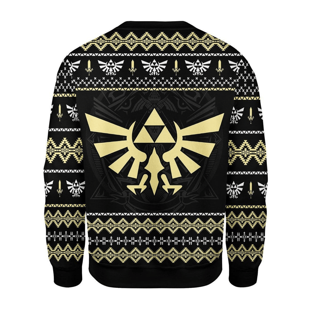 The Legend Of Zelda Sweatshirt Master Sword True Hero Never Die Sweatshirt Black Yellow Unisex