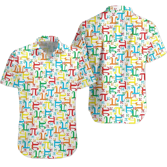 Pi Hawaii Shirt Pieces Of Pi Math Pattern Aloha Shirt Colorful Unisex