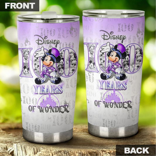 DN Tumbler DN 100 Years Of Wonder White Purple Tumbler Cups