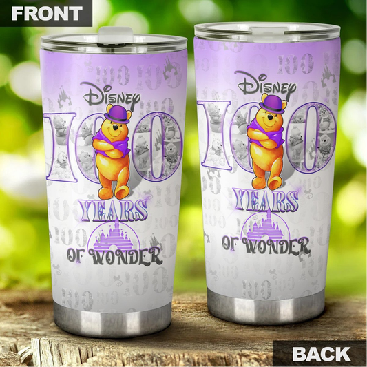 DN Tumbler Pooh DN 100 Years Of Wonder White Purple Tumbler Cups