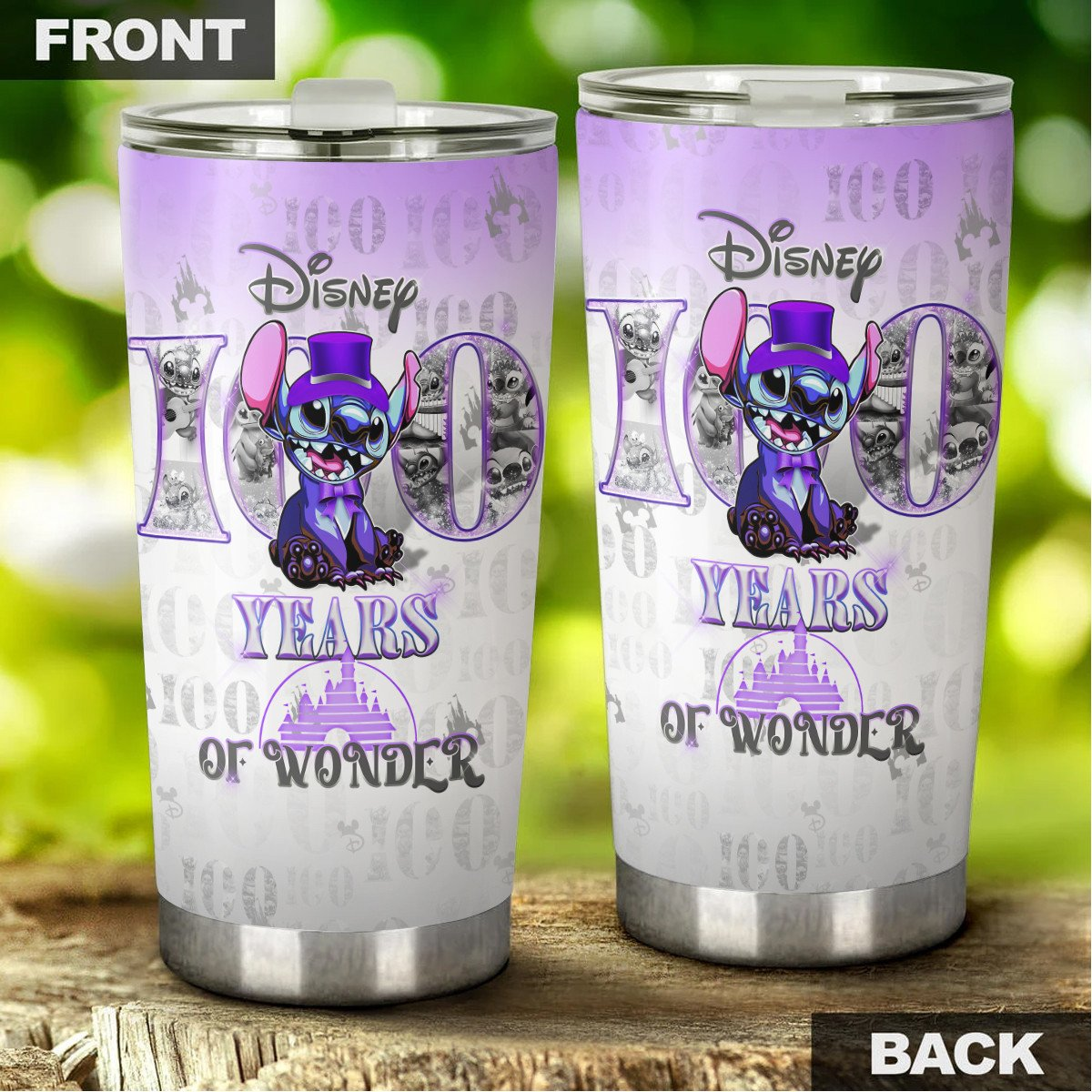 DN Tumbler Stitch DN 100 Years Of Wonder White Purple Tumbler Cups