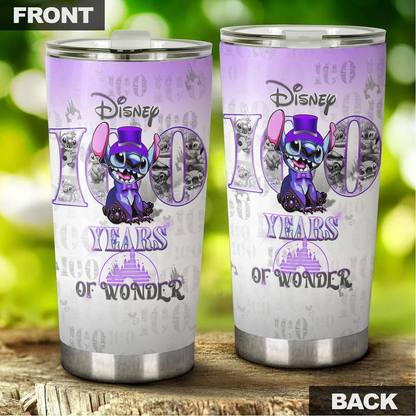 DN Tumbler Stitch DN 100 Years Of Wonder White Purple Tumbler Cups