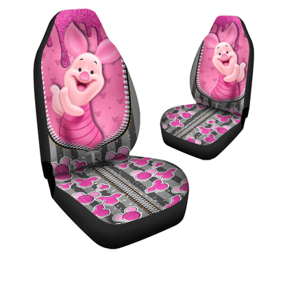 WTP Car Seat Covers Piglet Graphic Zipper Seat Covers