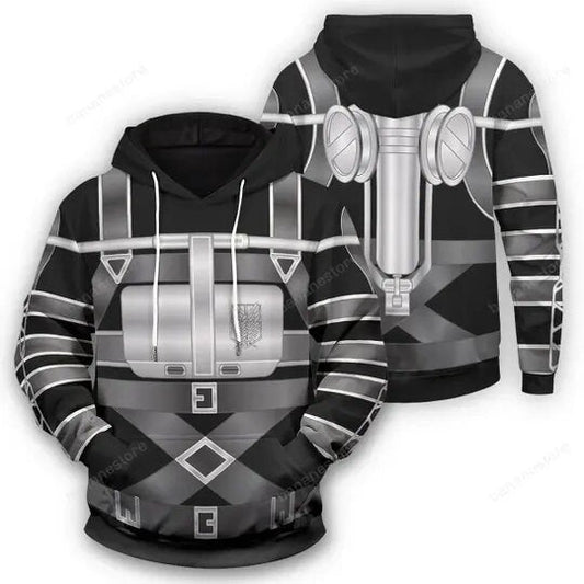 Attack On Titan Hoodie Final Attack On Titan Uniform Black Costume Hoodie Anime Hoodie Adult Unisex