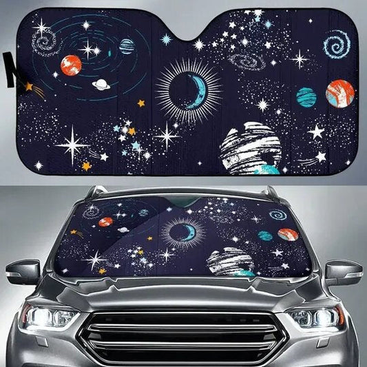 Space Windshield Sun Shade Universe Galaxy Outer Space Car Sun Shade