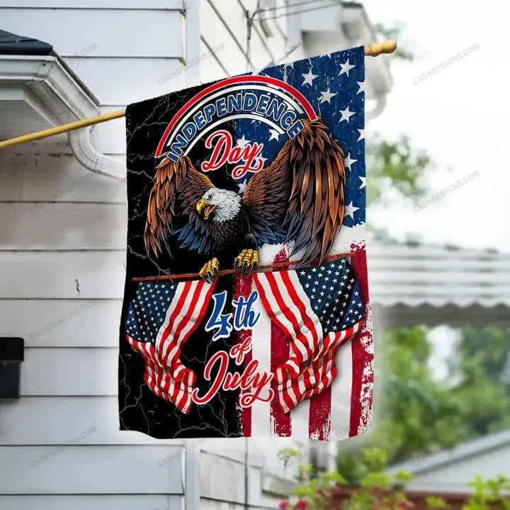 Unifinz Independence Day Flags Bald Eagle American Flag Garden Flag 4th Of July Celebration House Flag 2022
