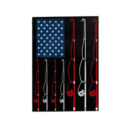 Unifinz Independence Day Flags Love Fishing Happy 4th Of July Fishing Poles Garden Flag 4th Of July House Flag 2022