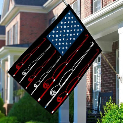 Unifinz Independence Day Flags Love Fishing Happy 4th Of July Fishing Poles Garden Flag 4th Of July House Flag 2022