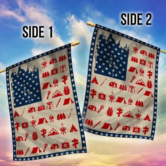 Unifinz Independence Day Flags American Flag Camping Pattern 4th Of July Calebration Garden Flag 4th Of July House Flag 2022