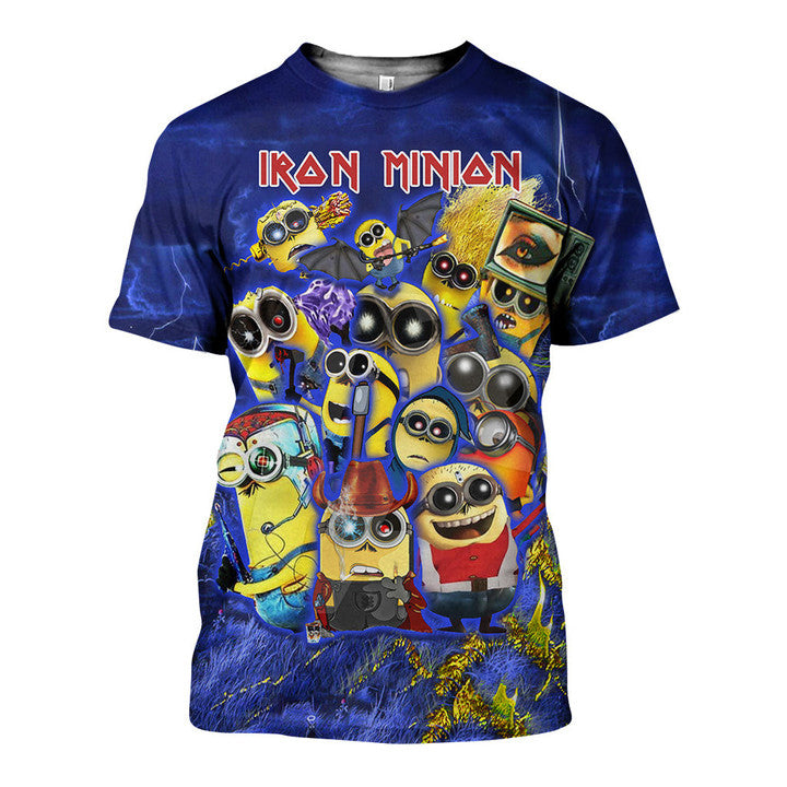 Unifinz Minions T-shirt Iron Minion Movies Blue Hoodie Minions Hoodie 2023