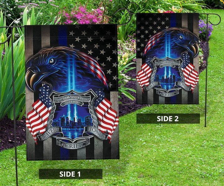 Unifinz Patriot Day Garden Flags Eagle Bravery Sacrifice Honor Twin Tower Flags Patriot Day House Flags 2023