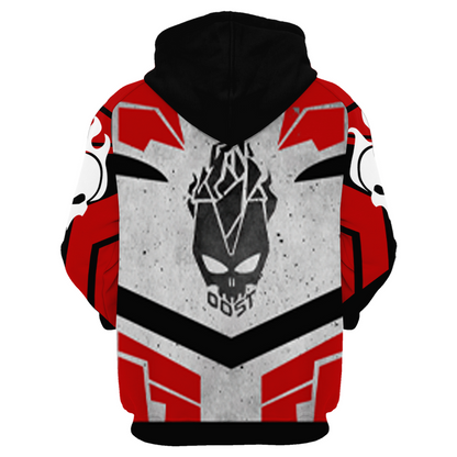 Halo Hoodie Halo 3 ODST Symbol Hoodie Red Gray Unisex