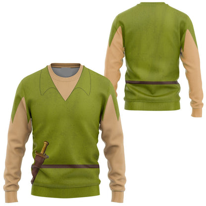 DN Hoodie Peter Pan Costume T-shirt Sweatshirt Green Unisex Adults New Release