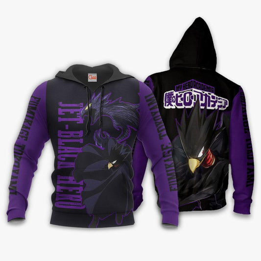  My Hero Academia Hoodie Boku No Hero Academia Apparel Fumikage Tokoyami Purple Hoodie Adult Full Print