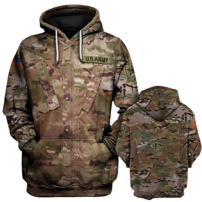 Unifinz US Army Veteran Hoodie Vintage Camo Uniform 3D Hoodie US Army Hoodie Military Hoodie Apparel 2023