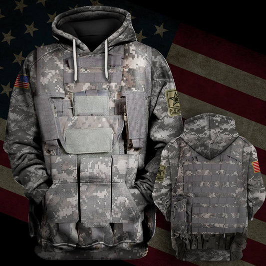 Unifinz Veteran U.S Army Hoodie US Army Uniform Costume With American Flag Cool Hoodie U.S Army Hoodie Veteran Military Apparel 2022