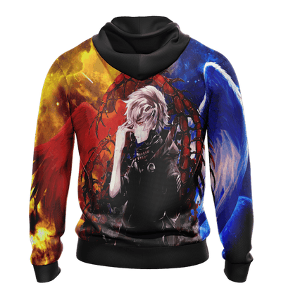  Tokyo Ghoul Hoodie Tokyo Ghoul Kaneki Ken Wing Yellow Blue Hoodie Anime Clothing Adult Unisex