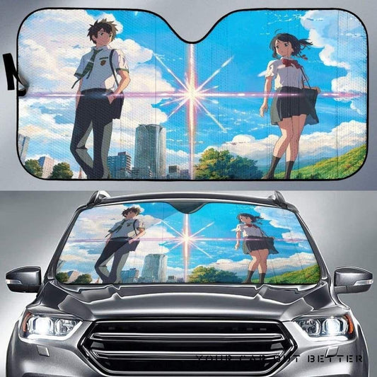  Your Name Car Sun Shade Kimi No Nawa Taki Mitsuha Auto Sun Shade