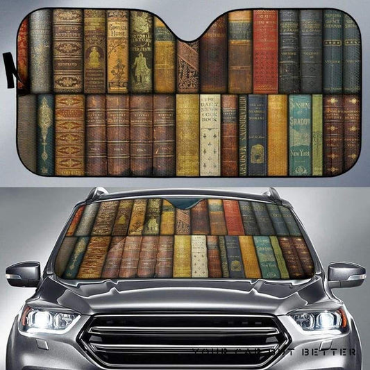  Book Car Sun Shade Vintage Books Auto Sun Shade