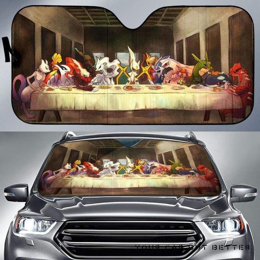  Pokemon Car Sun Shade Legendary Pokemon The Last Supper Auto Sun Shade