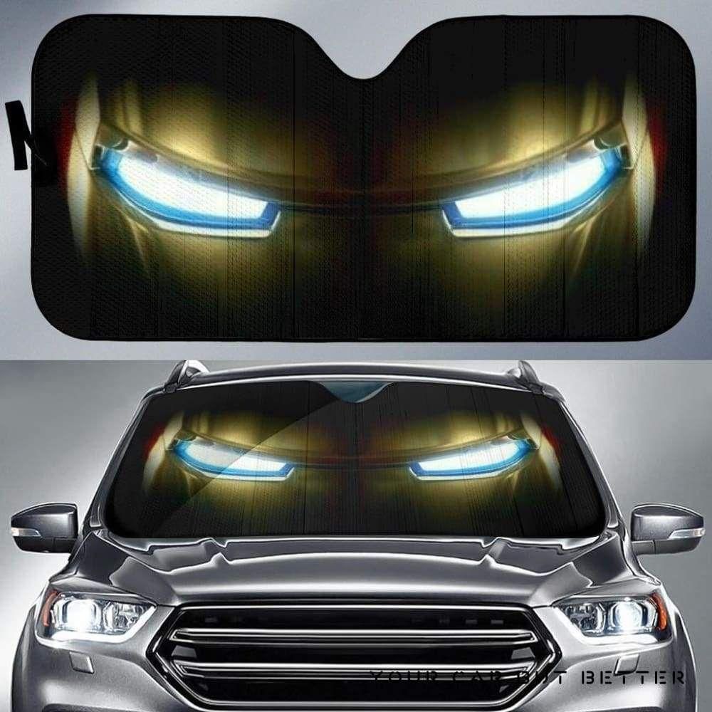  MV Iron Man Car Sun Shade Iron Man Eyes Auto Sun Shade