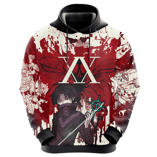  Hunter X Hunter Hoodie Feitan Portor XX Red White Hoodie Hunter X Hunter Merch Anime Hoodie Adult Full Print