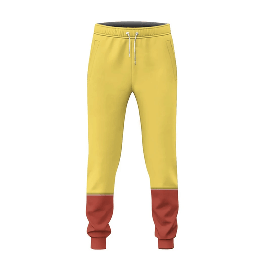One Punch Man Pants Saitama One Punch Man Costume Jogger White Yellow Unisex Adults New Release