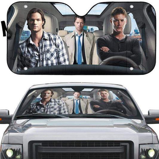  Supernatural Car Sun Shade Supernatural Winchester Brother Characters Windshield Sun Shade