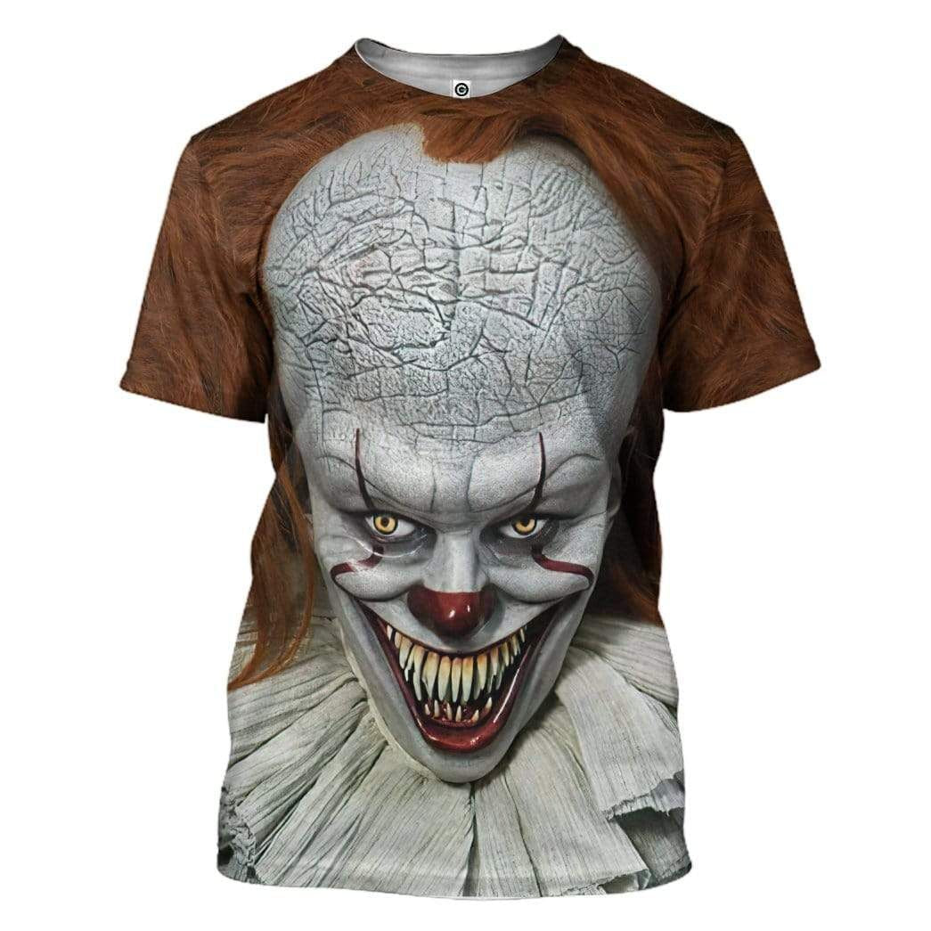 Halloween T-shirt Pennywise Shirt Pennywise IT Scary Evil Face T-shirt Horror T-shirt