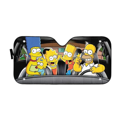  The Simpsons Windshield Sun Shade The Simpsons Family All Members Car Sun Shade