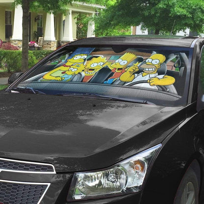  The Simpsons Windshield Sun Shade The Simpsons Family All Members Car Sun Shade