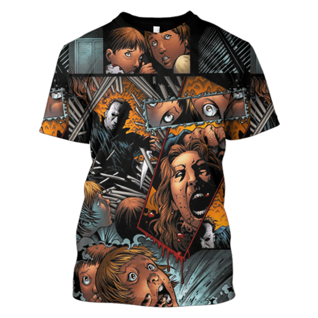 Halloween Shirt Michael Myers Shirt Michael Myers Killer Comic Hoodie Horror T-shirt