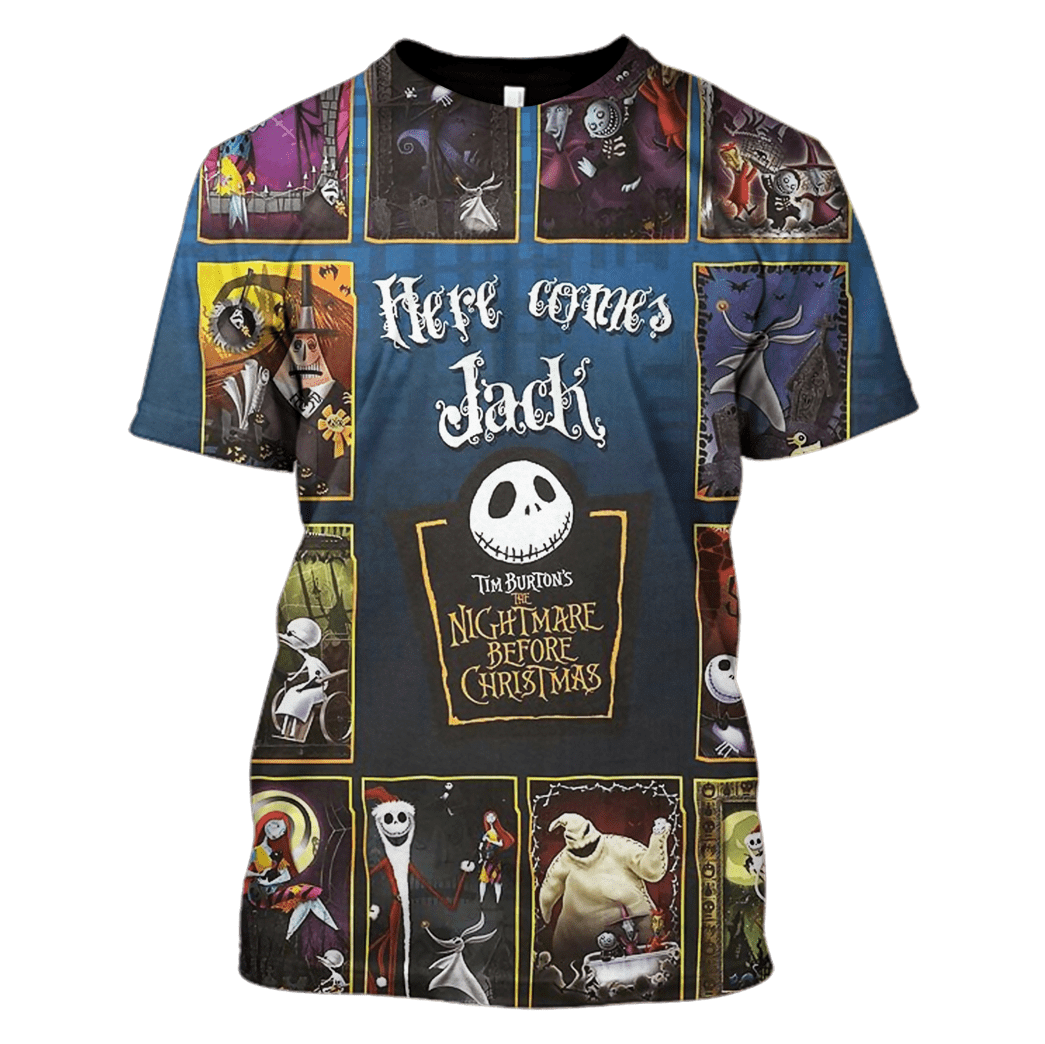  Nightmare Before Christmas Shirt Here Come Jack Blue Hoodie Apparel Adult Unisex Full Print