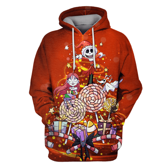 Nightmare Before Christmas T-shirt Jack Skellington And Sally Celebrate Christmas Hoodie Nightmare Before Christmas Hoodie