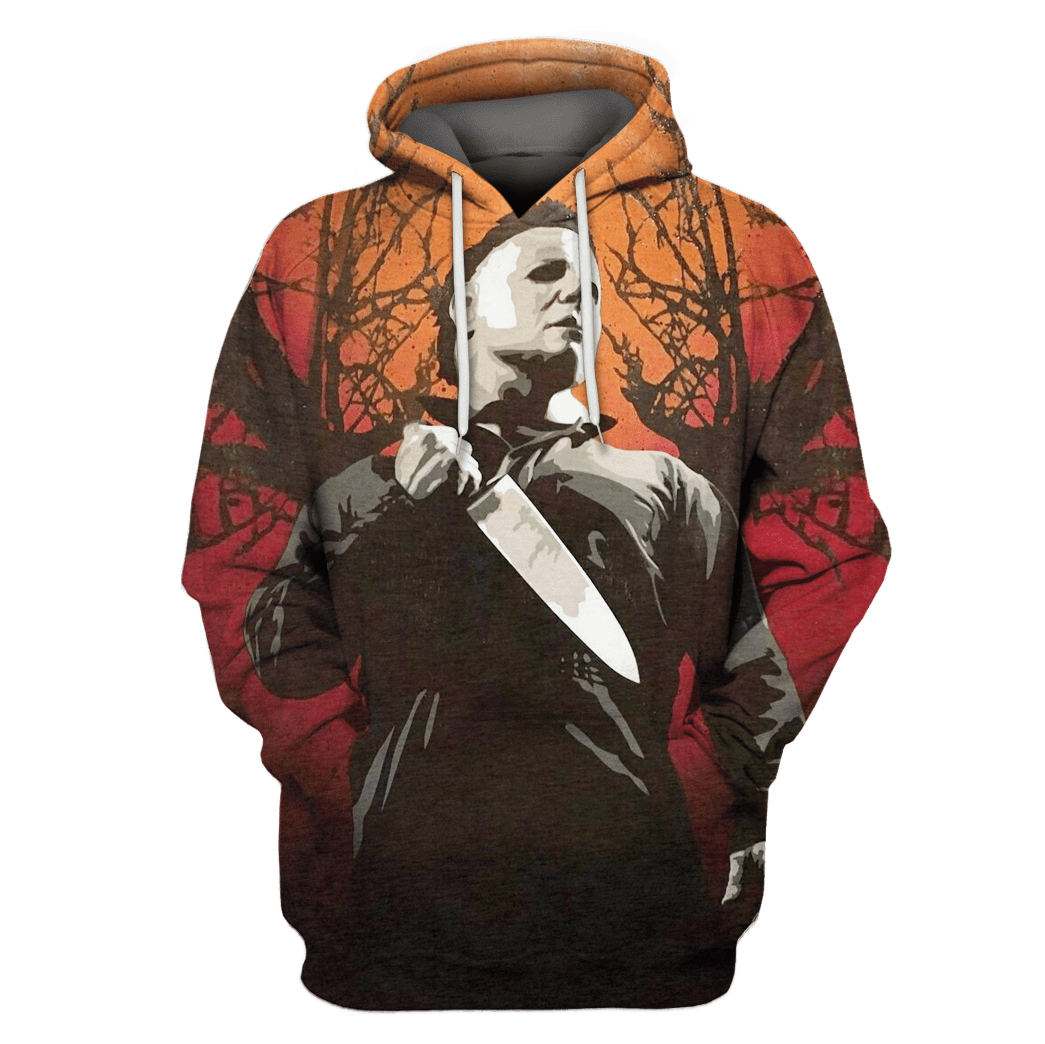 Halloween Shirt Michael Myers Shirt Michael Myers In The Wood Red Hoodie Michael Myers Hoodie