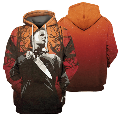 Halloween Shirt Michael Myers Shirt Michael Myers In The Wood Red Hoodie Michael Myers Hoodie