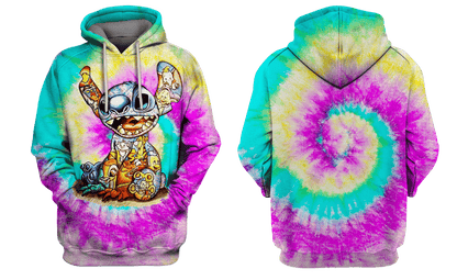DN Shirt Stitch Shirt DN Characters Art Inside Stitch Tie Dye Hoodie Stitch Hoodie