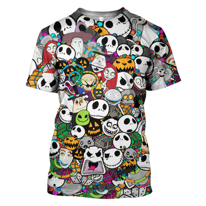 Nightmare Before Christmas Shirt Characters And Jack Faces Hoodie Nightmare Before Christmas Hoodie