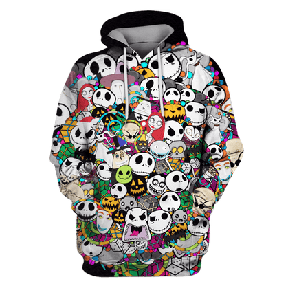 Nightmare Before Christmas Shirt Characters And Jack Faces Hoodie Nightmare Before Christmas Hoodie