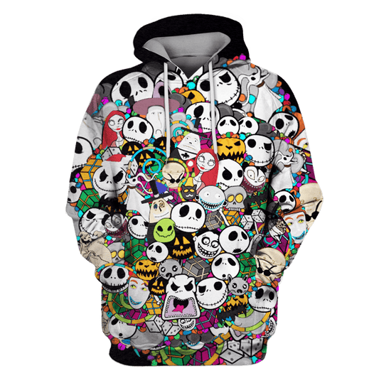 Nightmare Before Christmas Shirt Characters And Jack Faces Hoodie Nightmare Before Christmas Hoodie