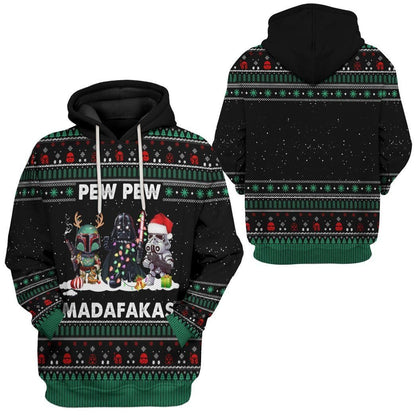 Alohazing 3D Star Wars Pew Pew Madafakas Christmas Ugly Sweater Custom Tshirt Hoodie Apparel