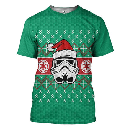 SW T-shirt Storm Trooper Christmas Green Hoodie SW Hoodie