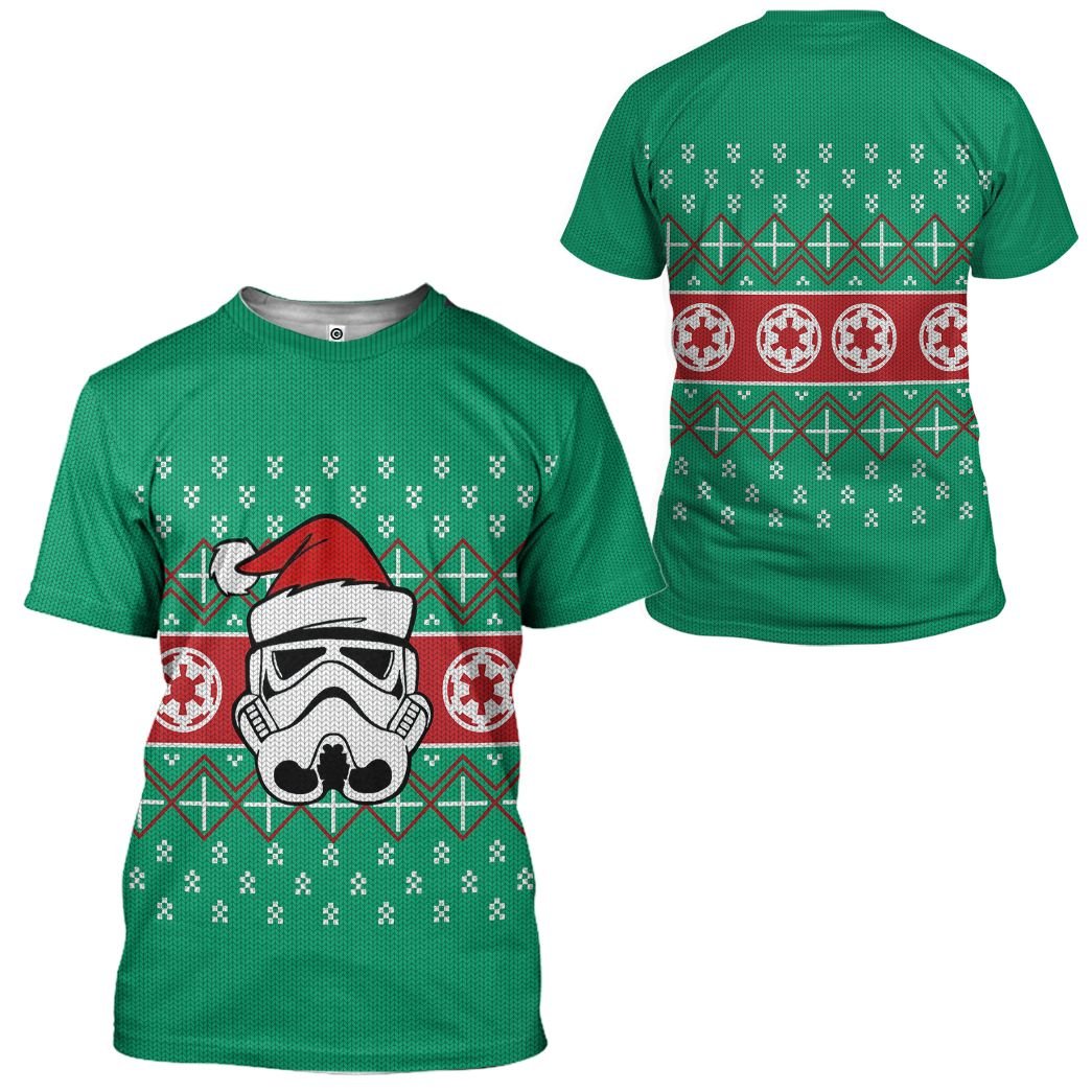 SW T-shirt Storm Trooper Christmas Green Hoodie SW Hoodie