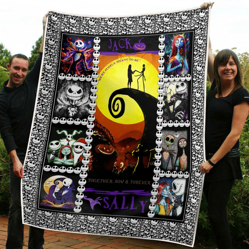  Nightmare Before Christmas Blanket Jack And Sally Together Now And Forever Blanket